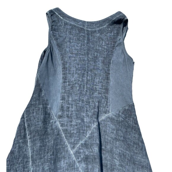 Sea Glass Lane Navy Blue Linen Blend Slvls Maxi Dress S Scoop Neck Lightweight - Picture 5 of 10